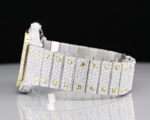 Prix fiable Glacé VVS Clarté Moissanite Diamant Clouté Oyester Plein Acier Inoxydable Blanc Édition Limitée Montre Analogique - Product Image 2