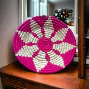 Cheap Price Unique <b>Rounded</b> Handcrafted Sabai Grass Woven Bamboo <b>Baskets</b> for Living Room Hanging Wall Decor Art Gallery - Product Image 2