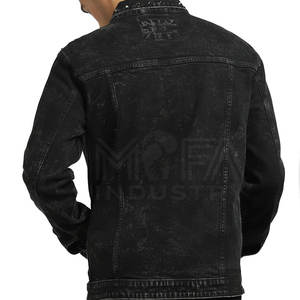 Veste en jean pour homme avec marque personnalisée, idéale pour les collections de vêtements d'hiver et les ventes au détail - Product Image 4