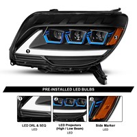 Nouveaux phares de projecteur LED triple LUMA avec feux de jour LED pour Toyota 4Runner Hilux Surf 4ème génération 2006-2009