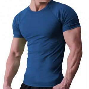 T-shirt d'été léger et respirant pour hommes 100% coton pour la musculation hauts d'entraînement d'été pour hommes vente en gros - Product Image 4