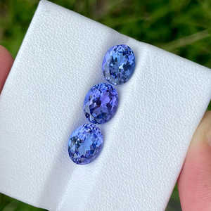 กะรัตพลอย Tanzanite สีฟ้า100% ธรรมชาติขนาด3มม. ปรับแต่งได้ - Product Image 2