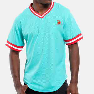 Chemise d'entraînement respirante en jersey à col en V à séchage rapide avec manches courtes pour baseball et softball - Product Image 5