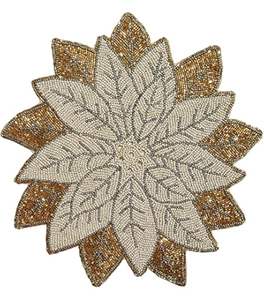 High Quality Vintage Design Solid Color <b>Beaded</b> <b>Placemat</b> for Wedding Banquet Home Table Use Eco-Friendly Durable Handmade - Product Image 2