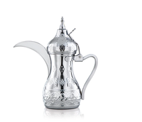 Tetera de Acero Inoxidable Ecológica de Alta Calidad, Tetera de Metal de Grado Alimenticio, Pulida, para Servir Té y Café, Hecha a Mano, Blanca