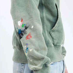 2024 Best Sale Wholesale 500gsm Heavy <b>Plain</b> Custom Acid Washed <b>Hoodie</b> Unique Color Blank Acid Vintage Wash <b>Hoodie</b> for <b>Men</b> - Product Image 4