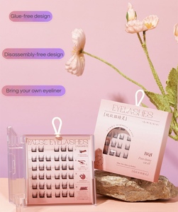 Mega kalın tutkal ücretsiz bireysel Lashes Lashes C kıvırmak yeni ambalaj mat <span class=keywords><strong>Diy</strong></span> tafting özel kendinden yapışkanlı hiçbir tutkal kirpik kümeleri