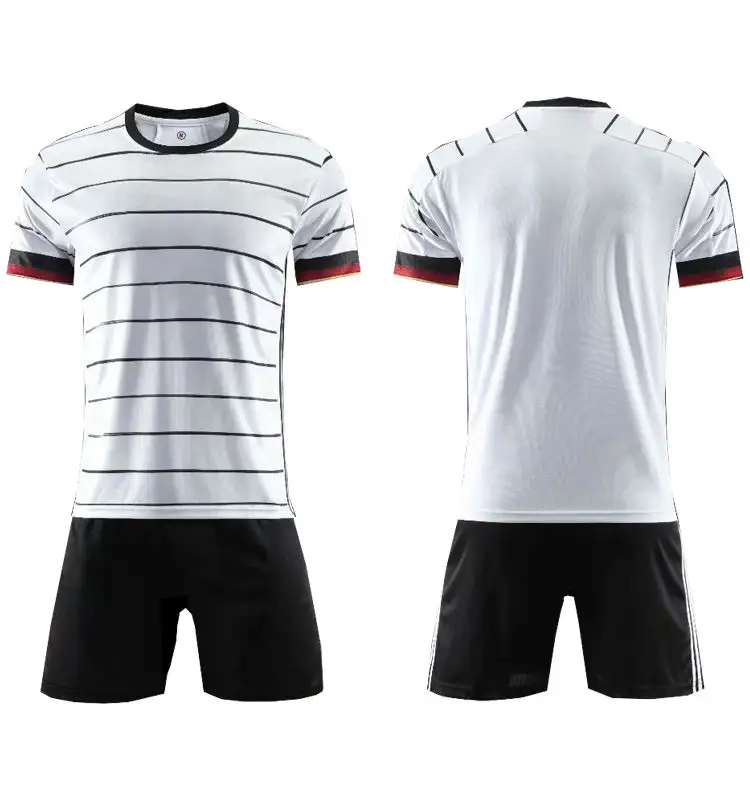 Comfortabele 2023 Witte Italië Voetbalshirt Polyester Voetbalkleding Effen Voetbalshirts Sublimatie