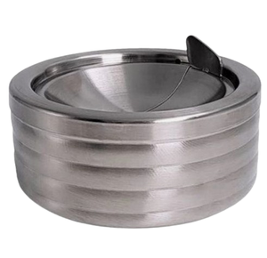 Ceniceros de estilo moderno fáciles de limpiar Cenicero plano redondo de metal Característica Patrón atractivo Durable a prueba de polvo - Product Image 4