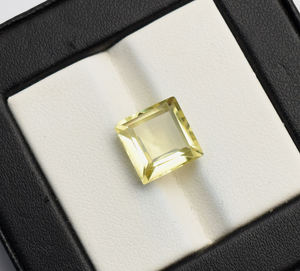 Quartz citron 100% naturel, taille carrée unique 4,70 carats, 10x6 mm / Pierre précieuse en quartz citron du Brésil pour la fabrication de bijoux - Product Image 5