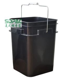 <span class=keywords><strong>Seau</strong></span> carré en plastique de 4 gallons pour le stockage de granulés secs avec couvercle hermétique de SDPAC - Product Image 4