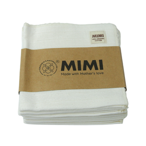 Ensemble de 5 gants de toilette en coton 100% biologique de haute qualité, tissu tissé en mousseline, directement du fabricant vietnamien - Product Image 1