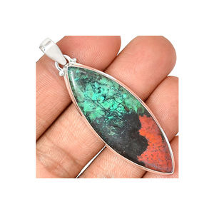 Bisel de forma de marquesa de alta calidad Adorable 925 Sterling Silver Cuprite Blend Colgante de piedras preciosas hecho a mano para la venta - Product Image 1