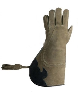 ถุงมือหนังวัวขายส่งสองชั้น,ถุงมือ Falconry หนังนิ่มสำหรับนกอินทรีล่าสัตว์ Falcon ระบายอากาศ - Product Image 3