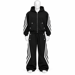 Ensemble de survêtement lourd pour homme 2026, personnalisé avec logo imprimé, délavé à l'acide, de haute qualité, fabriqué par AMSEC INDUSTRY, en vente - Product Image 4