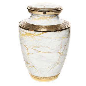 Whole Sale Supply Classic Metal Adult Funeral Urn with Decorative Finish for Human Ashes Available at Bulk Quantity - Product Image 2