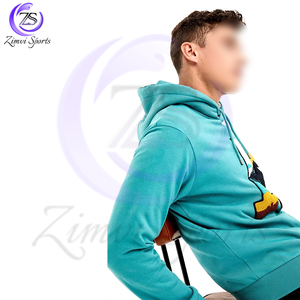 เสื้อฮู้ดผู้ชายผ้าคอตตอนโพลีเอสเตอร์ระบายอากาศได้ดีปักลายเฮฟวี่เวทพร้อมโลโก้ตามสั่ง - Product Image 4