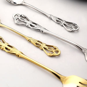 Ensemble de couverts modernes de haute qualité, finition dorée luxueuse - Facile à nettoyer, portable, cadeau de mariage, centre de table doré - Product Image 2