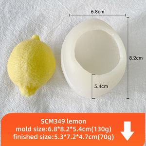 Molde de jabón de silicona de limón 3D para <span class=keywords><strong>hacer</strong></span> jabón <span class=keywords><strong>casero</strong></span> Lima silicona Chocolate Mousse pastel pastelería hornear - Product Image 2