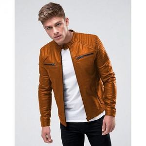 <b>Mens</b> Leather <b>Jacket</b> Luxury Lambskin Premium Fashion Moto Style Heavyweight Durable Winter Outerwear OEM ODM Custom Logo Supply - Product Image 4
