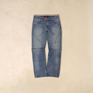 กางเกงยีนส์ Evisu 2013 ทรง Baggy Fit วินเทจ สไตล์โกธิคสำหรับฤดูหนาว ทรงตรง พร้อมลายปักสัตว์แบบ Patchwork ผ้าเดนิมถัก - Product Image 2