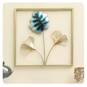 Art mural en métal recyclé écologique avec des motifs abstraits structurés de forme ronde attachés - Product Image 6