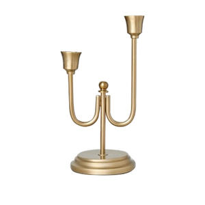 New Arrival Handmade Brass Plated <b>Candle</b> Stand Votive Table Set for <b>Candle</b> Light <b>Dinner</b> Home Decoration Wholesale Price - Product Image 1