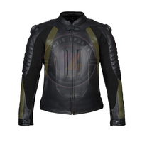Veste en cuir matelassée de protection pour moto, vêtements de course automobile, vêtements de moto, veste en cuir de protection
