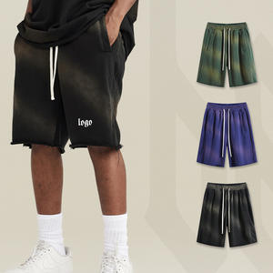 2025 último diseño de alta calidad respetuoso con el medio ambiente estilo callejero pantalones de hombre Streetwear lavado 100% algodón pantalones cortos personalizados patrón de bolsillo - Product Image 1