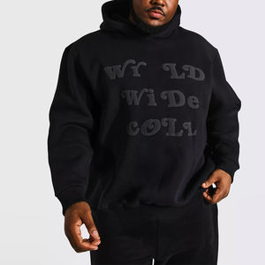 Vente en gros OEM 2025 Nouveau design Logo personnalisé Sweat à capuche avec impression bouffante pour garçons Haute qualité Streetwear Heavyweight Pullover Men Hoodies - Product Image 1