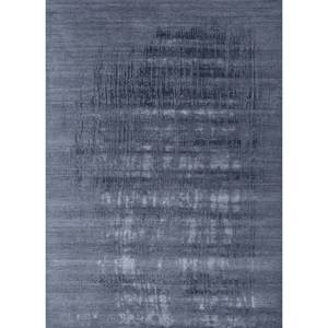 Alfombra Rectangular Kavi Blue Free Verse de Lana y Seda de Bambú Anudada a Mano de 10 mm para Sala de Estar, Hecha a Mano para Uso en Pasillos - Esk-376 - Product Image 1