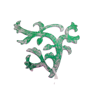 Feuille de conception fantaisie avec branches sculpture décorative feuille d'or vaisselle décoration de maison et de salon fait à la main - Product Image 2