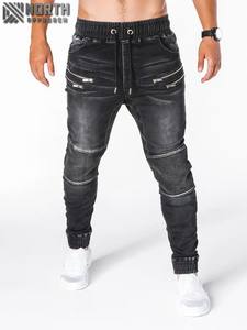 Pantalones vaqueros rectos lisos con cremalleras personalizados para hombre, pantalones informales ligeros para primavera, verano y otoño, venta al por mayor de fábrica - Product Image 4