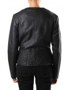 Chaqueta de Motociclista de Cuero Sintético, Estilo Moderno con Cierre de Cremallera, Estilo Urbano, Cierre de Cremallera, Venta al por Mayor - Product Image 2