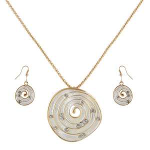 Urthn Austrian Stone Gold Plated Pendant Set Joyería de moda para mujeres-1202514 - Product Image 1