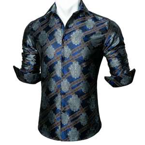Chemise décontractée à manches longues pour homme, qualité supérieure, batik personnalisé, écologique, vente en gros ODM, 100% coton, respirante, anti-froissement - Product Image 5