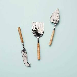 Juego de cuchillos de queso Mango rústico plateado Juego de cuchillos de queso de restaurante de cocina de alta calidad con chapado en plata - Product Image 3