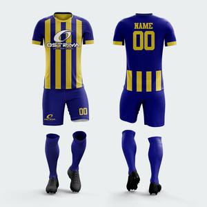 Meilleur design, couleur et taille personnalisées, uniforme de football à manches courtes respirant, fabriqué en usine, ensemble léger, nom personnalisé, vente - Product Image 2