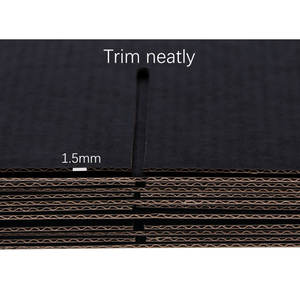 Caja de regalo negra Embalaje de papel corrugado de tres capas Cartón de almacenamiento de transporte Tamaño personalizado y logotipo impreso - Product Image 3