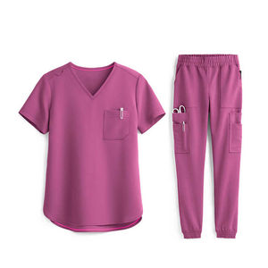 Médico Scrub Spandex Estiramiento Uniformes de moda de Pakistán Fábrica Medico Enfermería Scrubs Hecho de tela de punto - Product Image 1