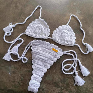 Conjunto de Bikini de Dos Piezas Transpirable de Spandex/Algodón con Cuello en V para Mujer - Product Image 3