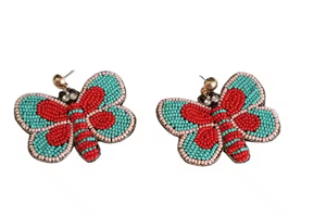 Pendientes clásicos de perlas de imitación bordadas a mano con cuentas de semillas de fiesta para regalo de mujeres y niñas - Product Image 5