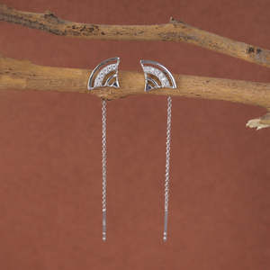 NOVAMART Fine Geometric Drop <b>Earrings</b>-925 Sterling Silver <b>Threader</b> <b>Earrings</b> Wholesale Export - Product Image 2