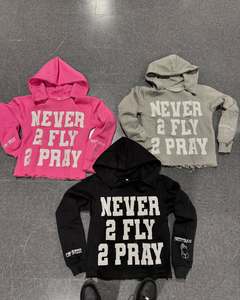 เสื้อฮู้ด500 GSM เสื้อฮู้ดเย็บปะติดเสื้อสวมหัวมีฮู้ดเสื้อครอป Y2K ล้างกรด - Product Image 1