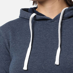 Personnaliser le sweat à capuche léger 100% coton polaire 350 GSM pour femmes avec logo personnalisé respirant à séchage rapide conception à épaules tombantes - Product Image 6