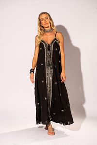 Customized Women's Clothing Linen Slip Dress Linen Maxi Summer Style Lightweight <b>Long</b> Sleeveless Dress With Pockets Linen Beach - Product Image 5