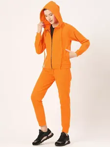 Chándal de lana de algodón de 2 piezas de Invierno para mujer, nueva moda, patrón sólido, atuendo informal de maternidad ecológico con logotipo personalizado - Product Image 2