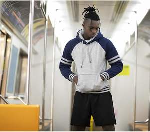 Top tendance hiver sweat à capuche Streetwear vêtements Portrait Hip Hop Rap sweat à capuche doublé polaire 100% coton poche conception coupe régulière - Product Image 2