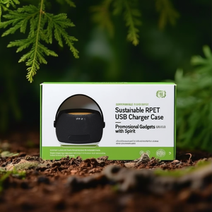 Custodia per Caricabatterie USB in RPET Sostenibile, Gadget Promozionale con Spirito Innovativo - Product Image 3