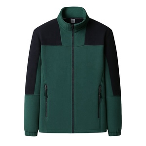 Custom Embroidery <b>Fleece</b> Jacket Warm Softshell Zip Up Stand Collar Two Tone Coats <b>Men</b>`<b>s</b> <b>Sherpa</b> Jackets - Product Image 2